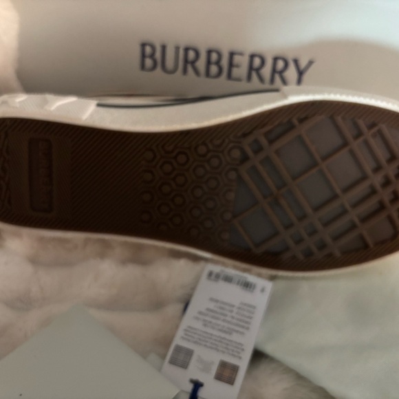 Burberry Checkered Sneakers in Beige and Black - Picture 3 of 5